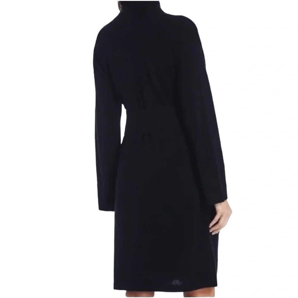 Van Winkle & Co 100% Cashmere Black Open Front Robe NWT - Picture 4 of 4